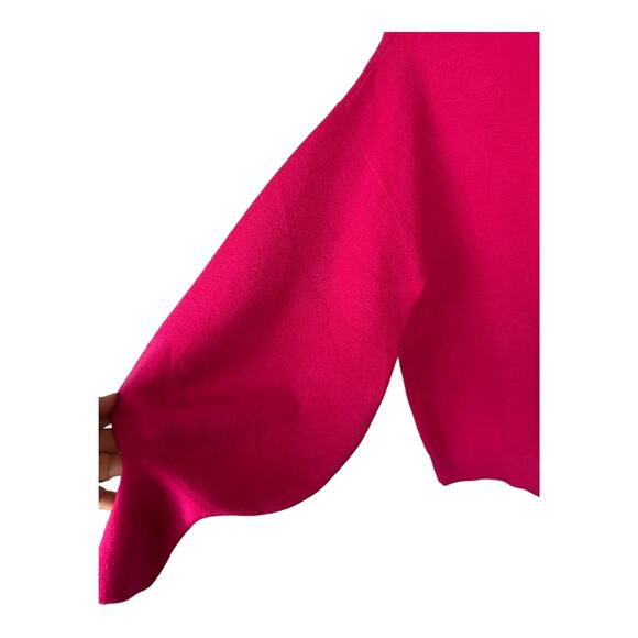 Express fuchsia pink balloon sleeve sweater knit pullover small nwt new $74 - Picture 3 of 9